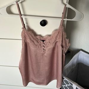 Abercrombie and Fitch small light pink silk top